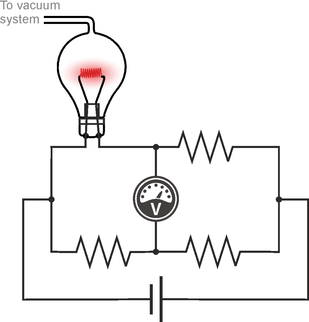 Pirani Wheatstone bridge circuit