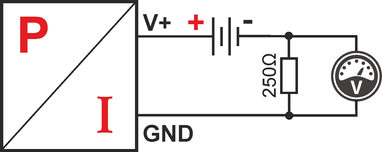 4-20 mA current loop for pressure transmitter