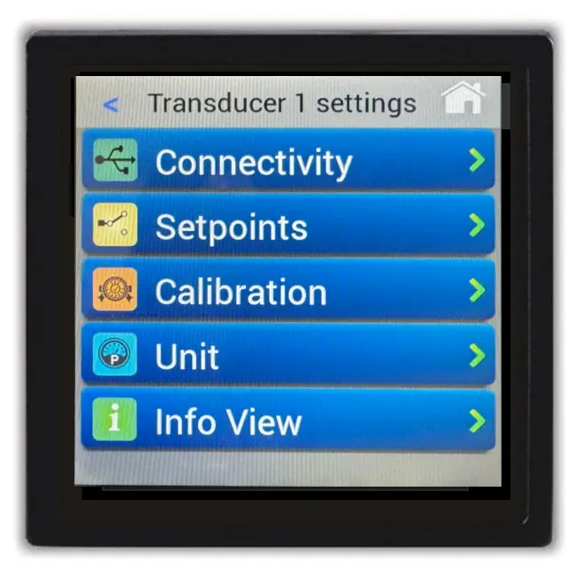 TVC-3 Vacuum Controller menu